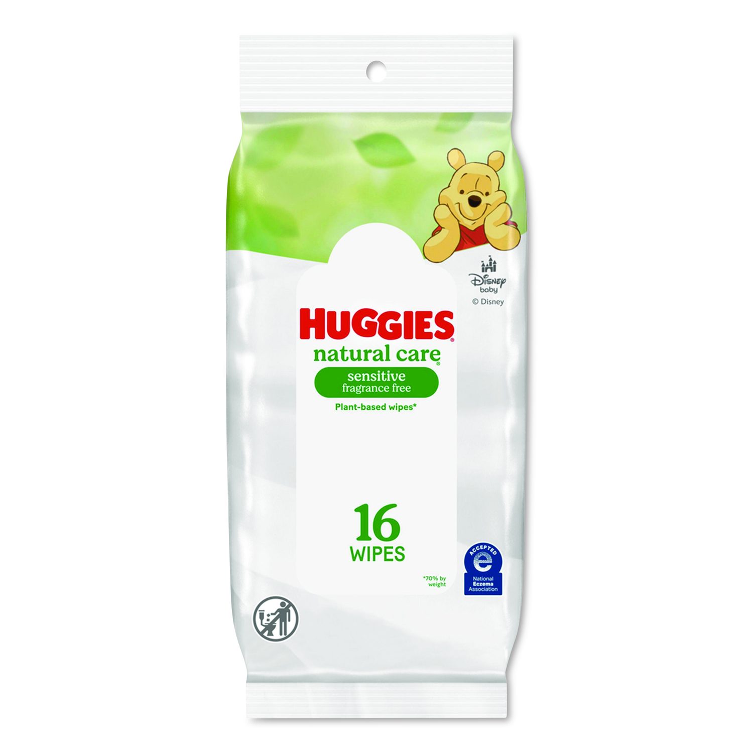 Kimberly Clark Natural Care Sensitive Baby Wipes, 6.6 x 6.86, Unscented, White, 16/Pack, 16 Packs/Carton