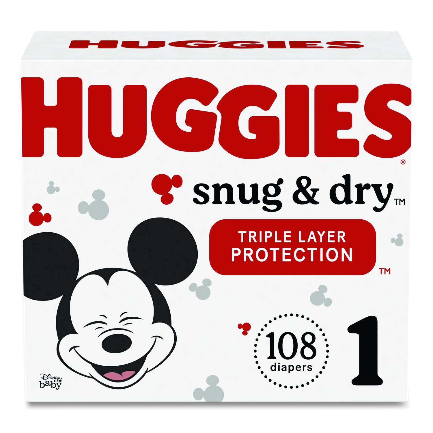 Kimberly Clark Snug and Dry Diapers, Size 1, 8 lbs to 14 lbs, 128/Carton