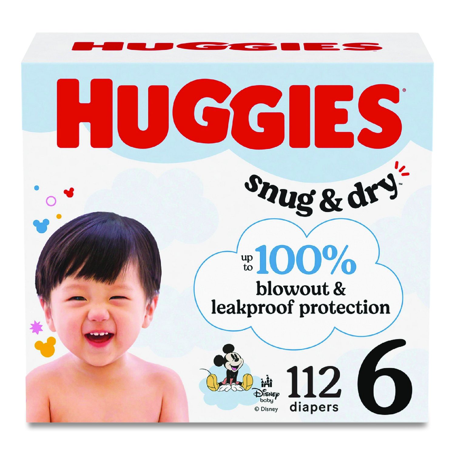 Kimberly Clark Snug and Dry Diapers, Size 6, 35 plus lbs, 112/Carton